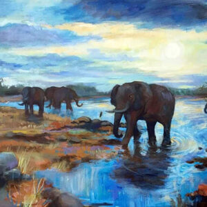 Elephants at waterhole