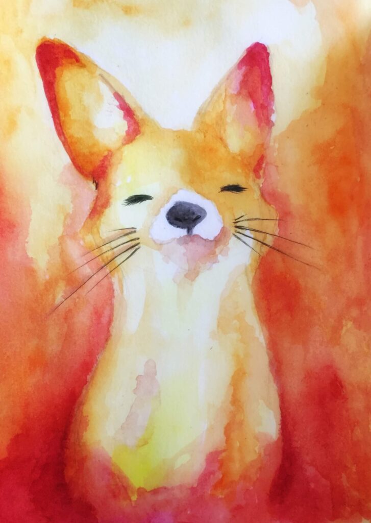 Watercolor fox