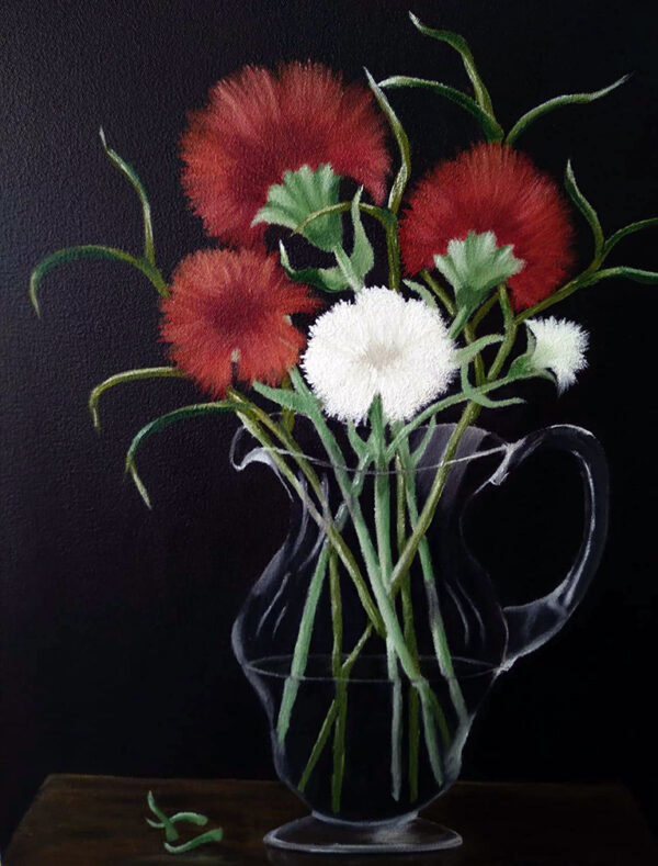 Carnations in Glass Jug